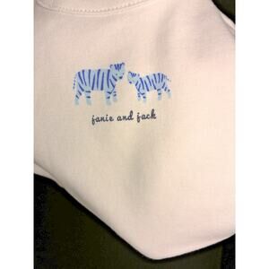 Janie & Jack White One piece 0-3 Months Blue Zebra NWT MSRP $24